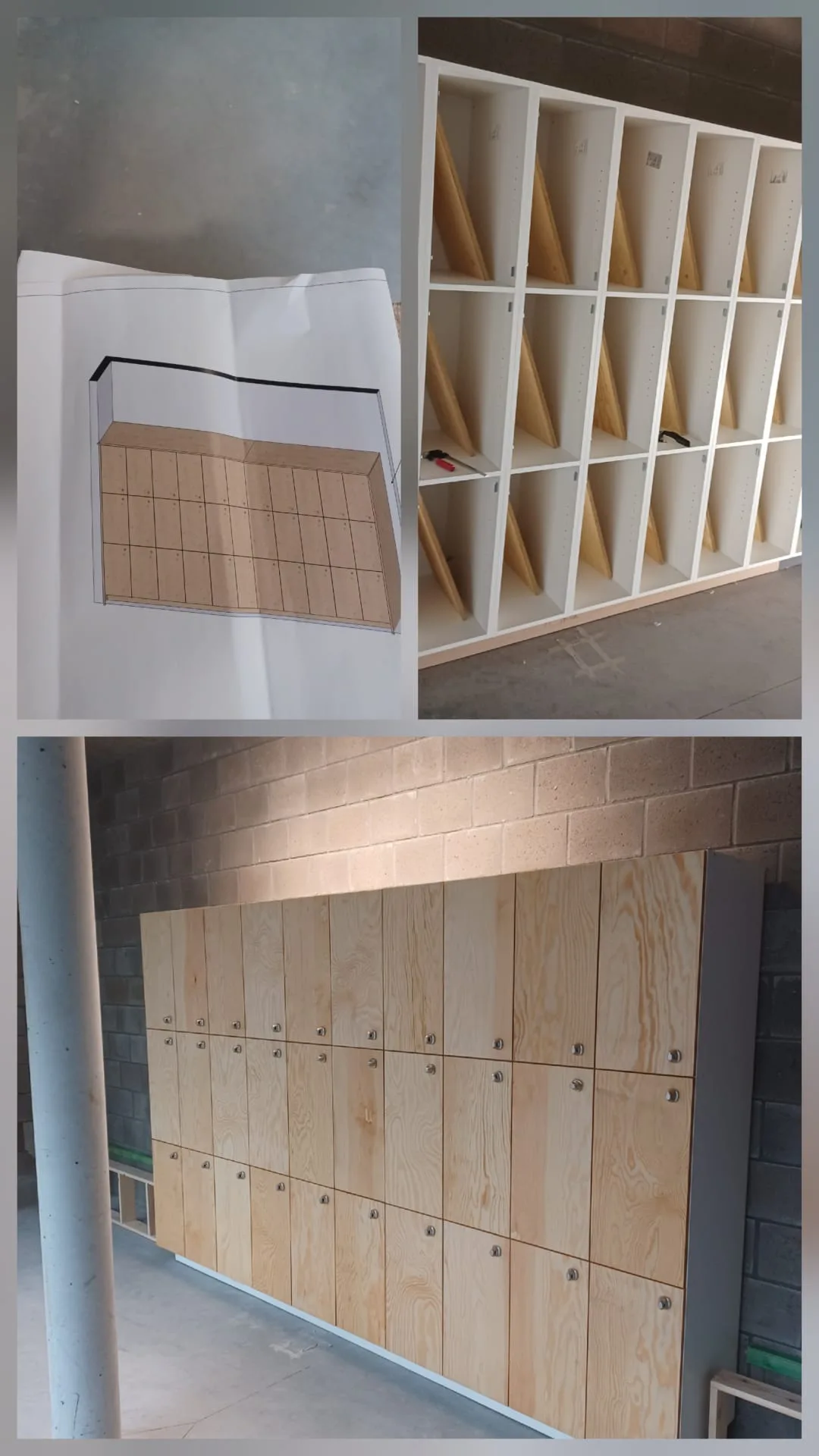 Habillage bois d'une cage d'escalier
